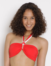 Reversible Solid Ring Front Bandeau - Red