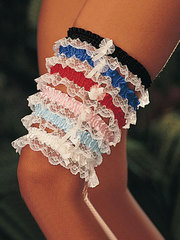 Satin ribbon / lace garter