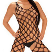Large Ring Open Crotch Catsuit