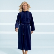 Basic Velour High Collared Dressing Gown
