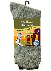 Silky Mens Wool Blend Boot Socks (3 Pair Pack)