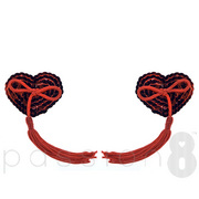 Red Sequin Heart Nipple Tassels