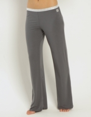 Essential With Satin PJ Pant - Charcoal