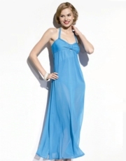 Plain Style Bandeau Dress - Turquoise
