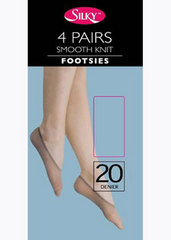Silky Smooth Knit Footsies 4 Pair Pack