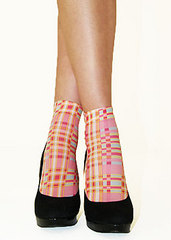 Jonathan Aston Tartan Print Ankle Socks