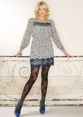 Charnos Two Tone Floral Fashion Tights
