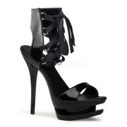 Pleaser Shoes Blondie-635 Black Patent