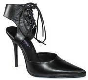 Pleaser Shoes Milan 39 Black Leather