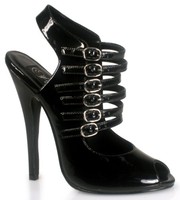 Pleaser Shoes Domina 126 Black Patent