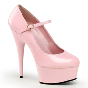 Pleaser Shoes Delight 687 Baby Pink Patent