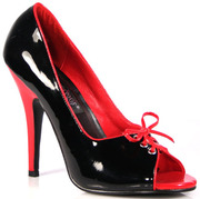Pleaser Shoes Seduce 216 Black and Red