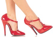 Pleaser Shoes Domina 415 Red Patent
