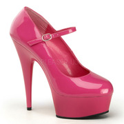Pleaser Shoes Delight 687 Hot Pink Patent