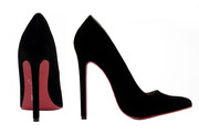 The Highest Heel Shoes Hottie Black Velvet Red Soles