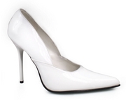 Pleaser Shoes Milan-01 White Patent