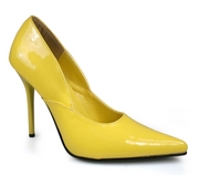 Pleaser Shoes Milan-01 Yellow Patent