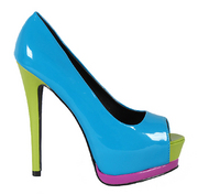 Qupid Shoes Tatum-23 Turquoise