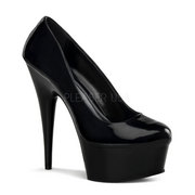 Pleaser Shoes Delight-685 Black Patent