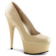 Pleaser Shoes Delight-685 Nude Patent