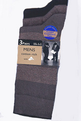Silky Mens Cotton Rich Socks 3 Pair Pack
